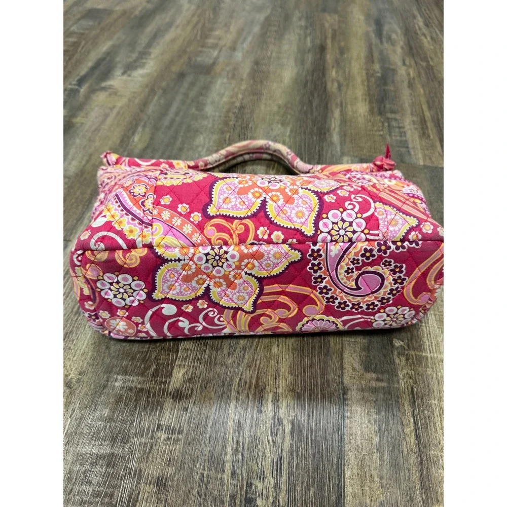 Vera Bradley Raspberry Paisley Little Betsy Tote Shoulder Fizz Gabby Handbag